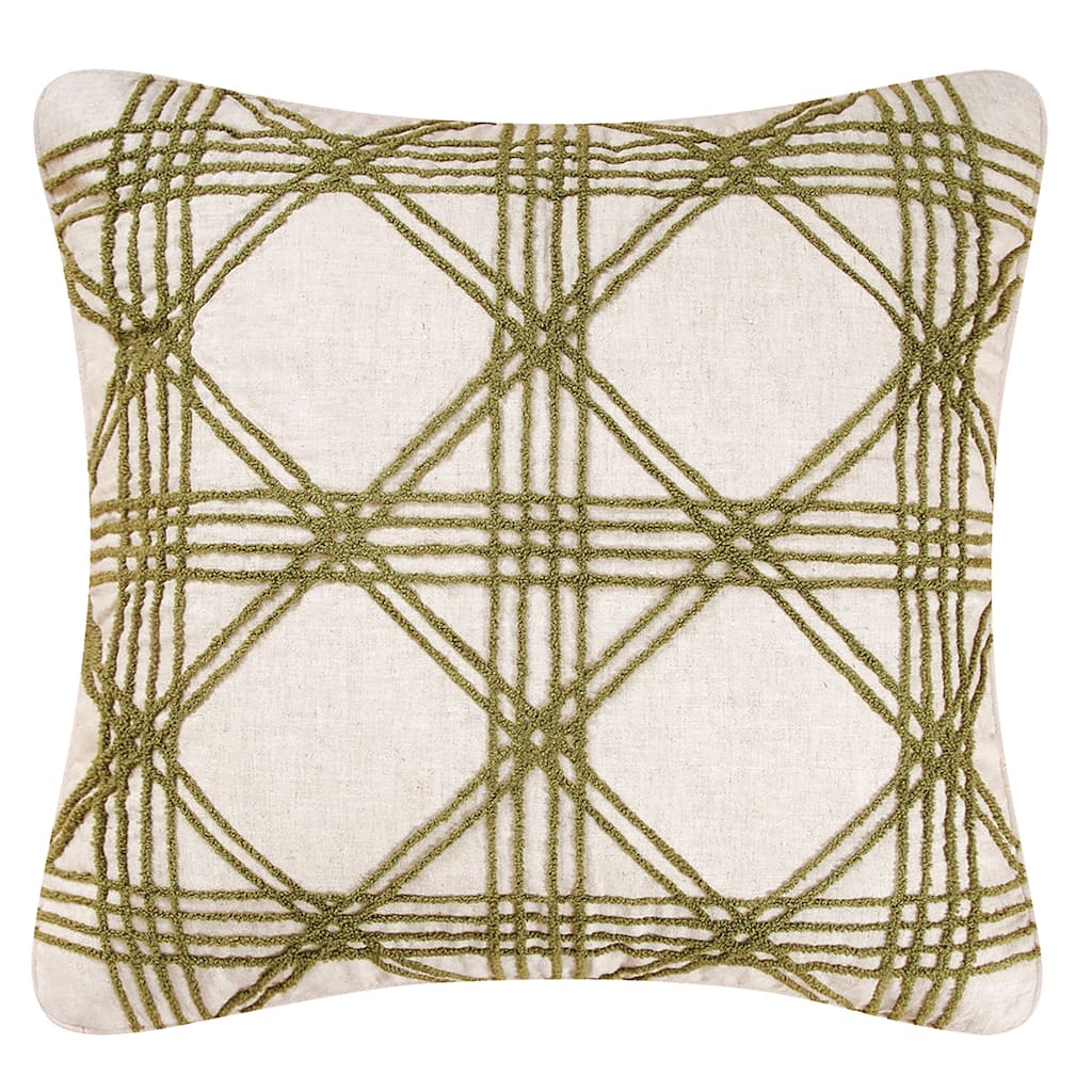 Colonial Williamsburg 20" x 20" Lattice Tufted Pillow