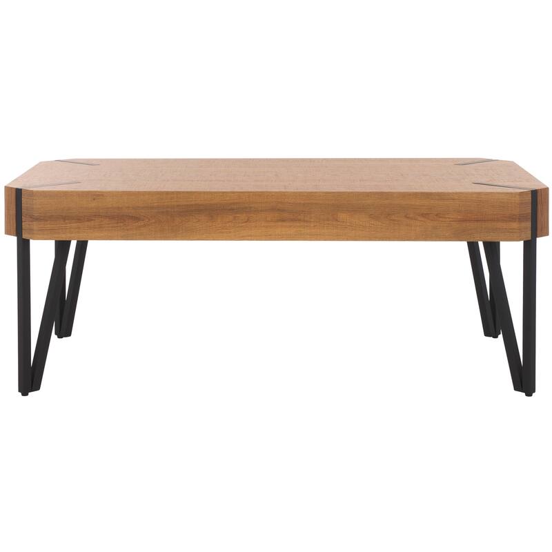 SAFAVIEH Cleva Coffee Table - 43.3" x 23.6" x 15.7" - 43Wx24Dx16H - Natural Brown