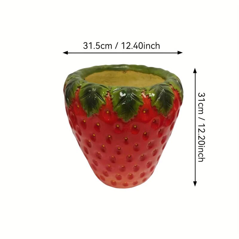 Strawberry-Shaped Planter, Fruit Design for flower herbs small greens