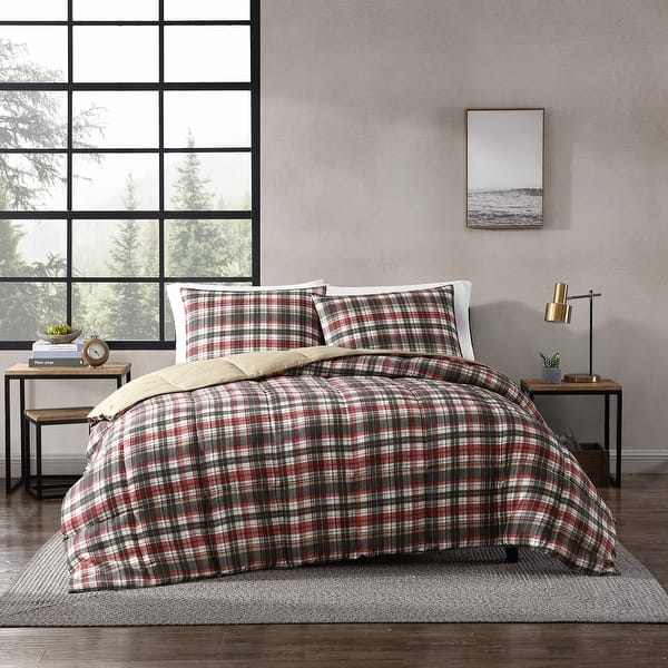 slide 2 of 11, Eddie Bauer Astoria Down Alt Red Reversible Comforter Set