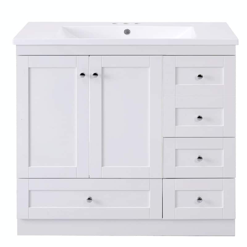36-Inch Shaker Style Bathroom Vanity Cabinet with Sink