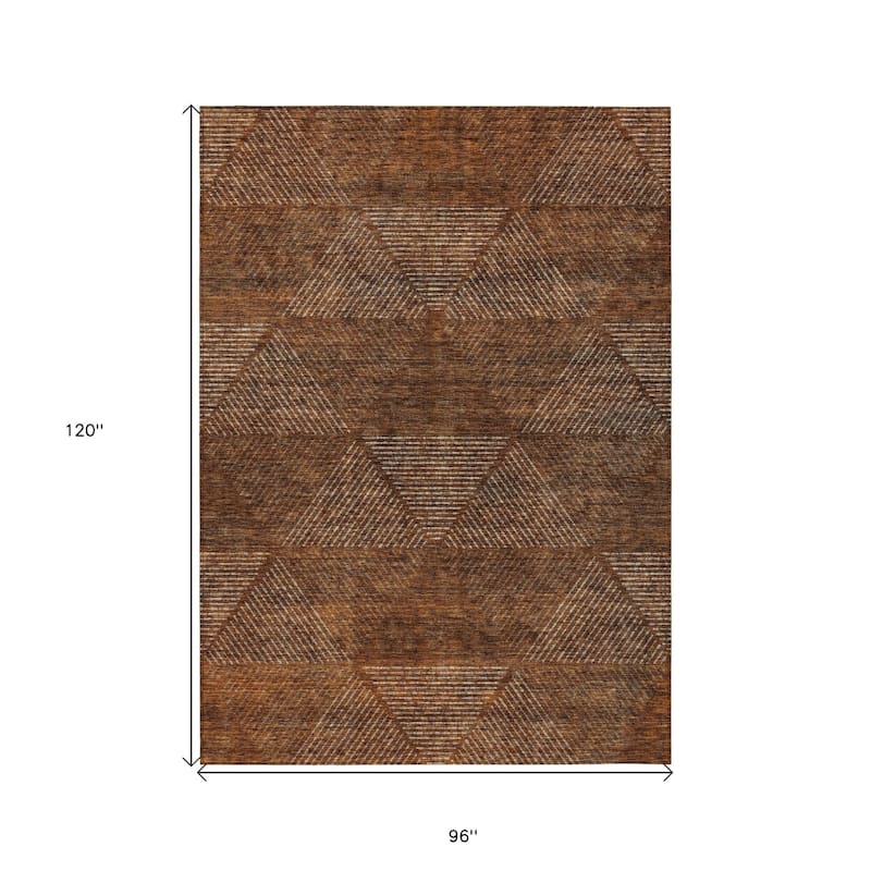 HomeRoots Geometric Transitional Rectangle Outdoor Rug