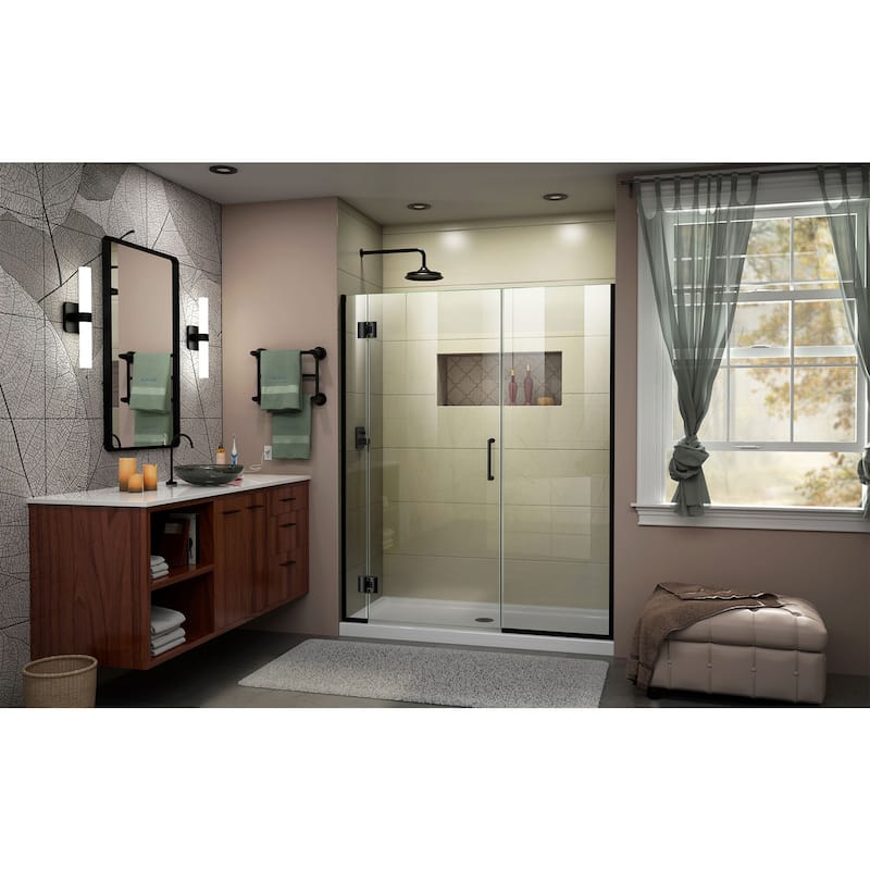 DreamLine Unidoor-X 59-59 1/2 in. W x 72 in. H Frameless Hinged Shower Door - 59" - 59.5" W