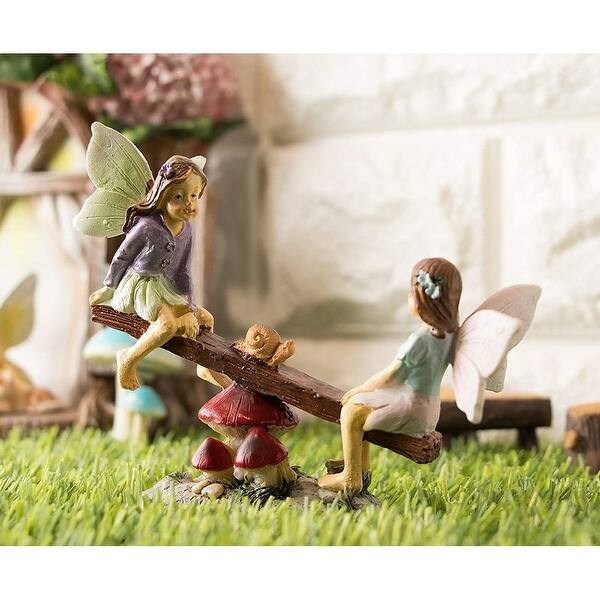 Shop 7 Piece Miniature Tree House And Fairy Figurines Garden Accessories Decorations Overstock 31042155