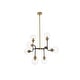 preview thumbnail 9 of 14, Hope 8 Light Pendant in with clear shade - 36 Inch