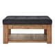 preview thumbnail 12 of 26, Lennon Pine Storage Ottoman Coffee Table by iNSPIRE Q Artisan