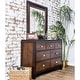 preview thumbnail 7 of 8, Zuza Transitional Walnut 2-piece 7-Drawer Dresser and Mirror Set by Furniture of America