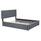 preview thumbnail 4 of 33, Platform Bed Frame Brick-Shaped Design with Drawers and Trundle