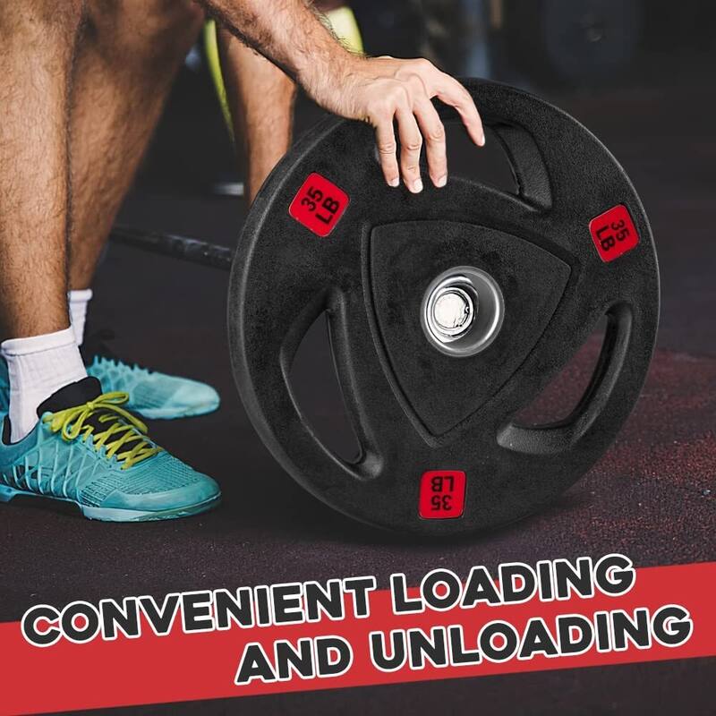Weight Plates 2-Inch Rubber Bumper Plates, Olympic Weight Plates