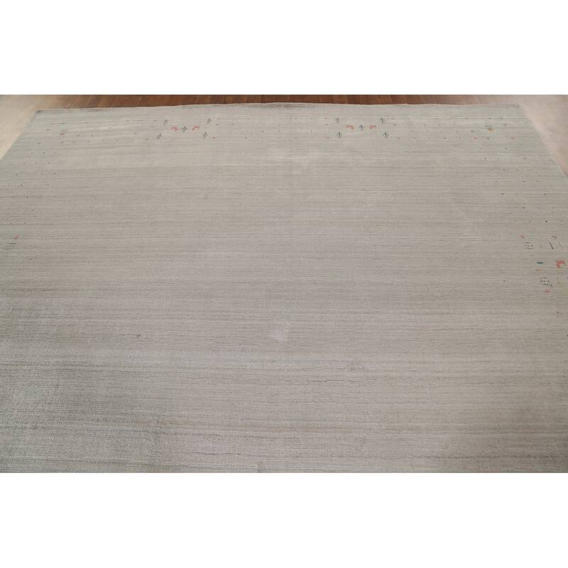 Gabbeh Area Rug Handmade Oriental Wool Carpet - 9'0"x 11'8"
