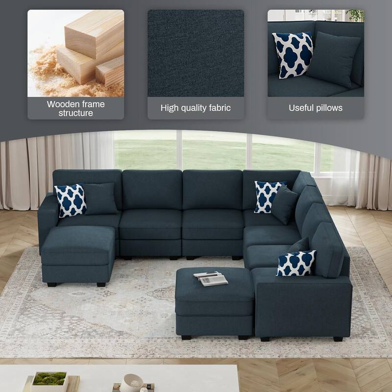 9 Piece Modular Flexible Combination Sectional