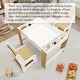 preview thumbnail 11 of 10, Wooden Kids Play Table and 2 Chairs Set with 7 Storage Compartments