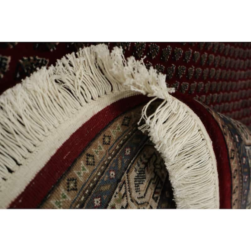 Hand Knotted Oriental 100% Wool Carpet Traditional Paisley Red Botemir Area Rug - 6' 0'' X 4' 2''