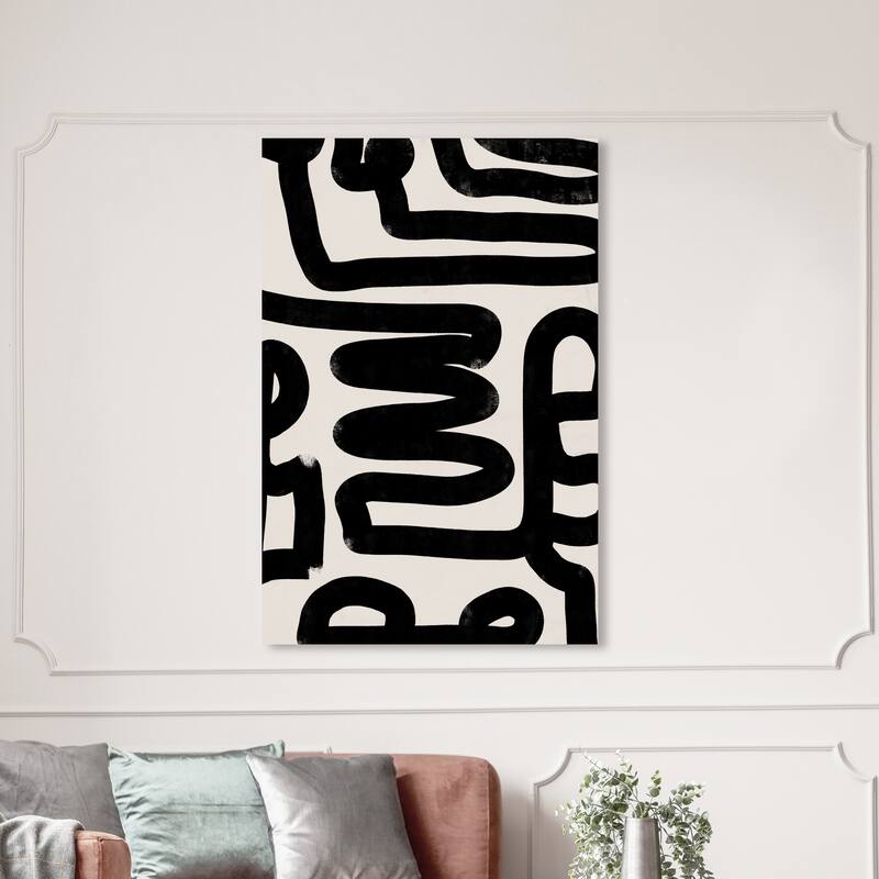 Wynwood Studio Abstract Articles II Black and Modern & Contemporary Wall Art Canvas Print