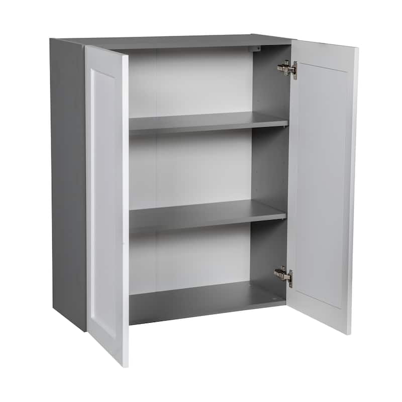 33" x 36" Wall Cabinet-Double Door-Grey - 33 x 36 x 12