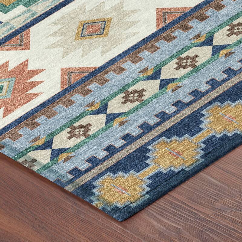 Machine Washable Indoor/ Outdoor Modern Ottawa Chantille Rug