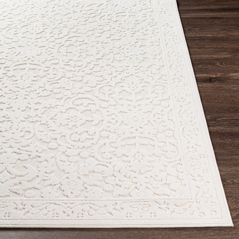 Wendell Indoor/ Outdoor Floral Damask Area Rug
