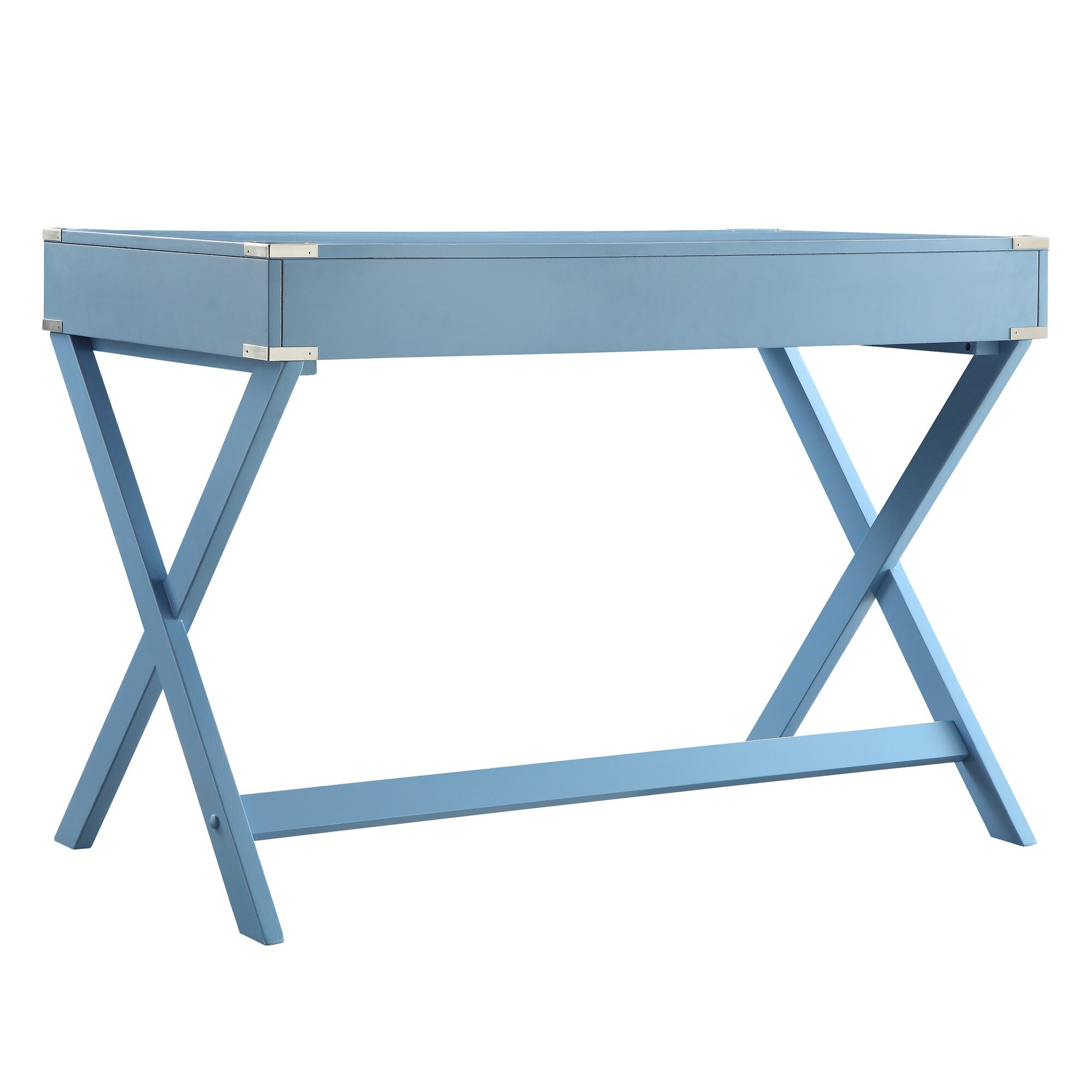 Kenton X Base Wood Accent Campaign Writing Desk iNSPIRE Q Modern