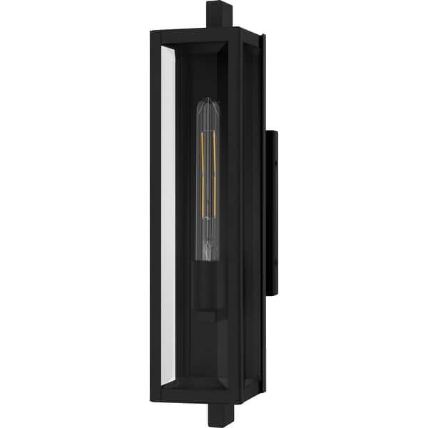 slide 2 of 5, Matte Black Outdoor Wall Lantern from the Dale Collection Black