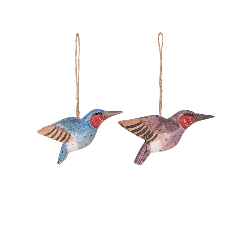 Hummingbird Ornaments Set of 3 - 3.82" x 2.87" x 2.68"