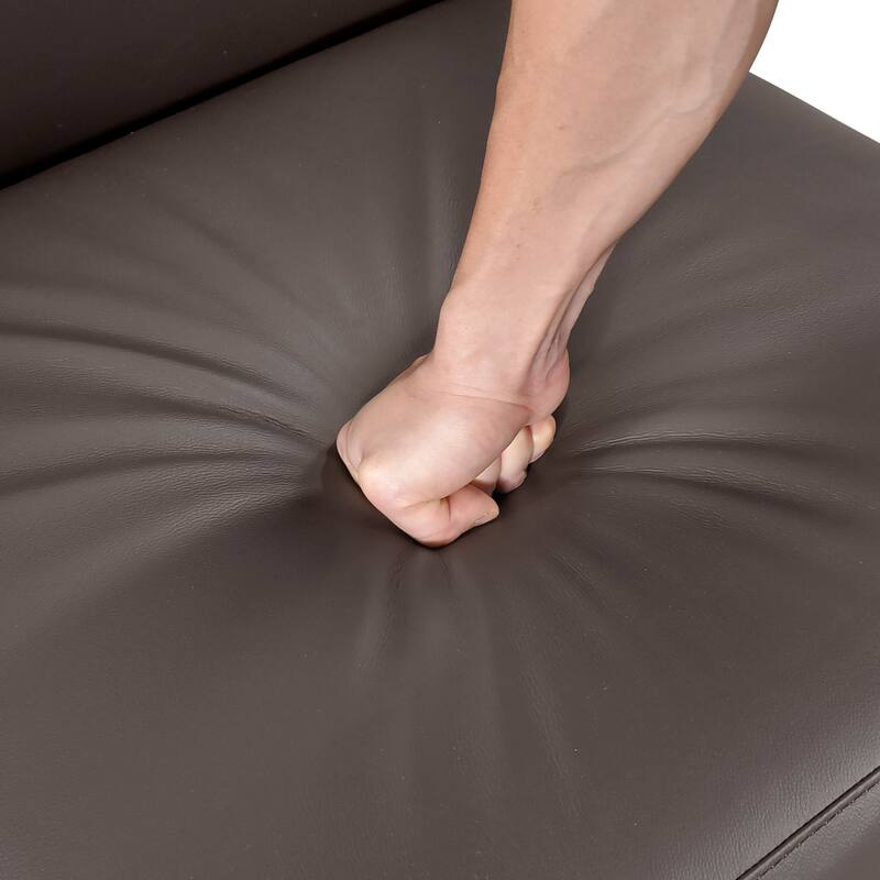 Hayes 28.5" Leather Accent Chair - Black Finish Solid Wood Legs