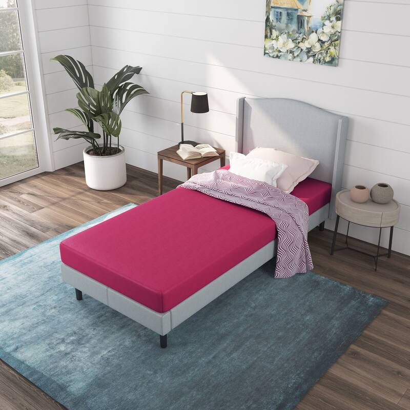 Nap Queen Rainbow 5" Memory Foam Twin Mattress, Pink