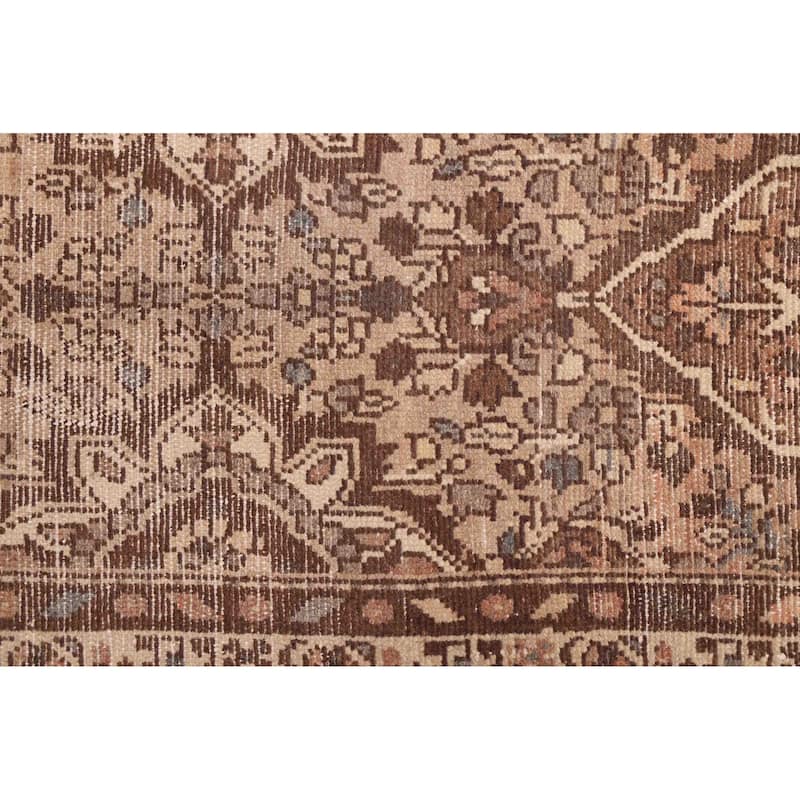 ECARPETGALLERY Hand-knotted Antalya Vintage Tan Wool Rug - 3'5 x 13'0