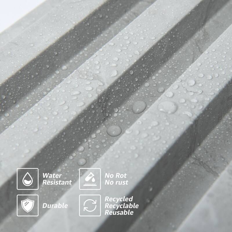 Art3d 96'' X 6'' Slat Wall Paneling for Home Decor, WPC Acoustic Diffuser Panel(Set of 8)