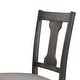 preview thumbnail 2 of 4, Wooden Side Chairs with Linen Padded Seat and Splat back Design, Gray and Beige, Set of Two