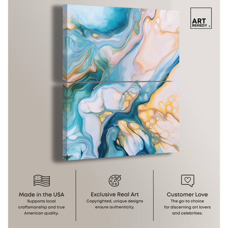 Visions Pastel III Canvas Set of 2 by Art Remedy, Gallery Wrapped
