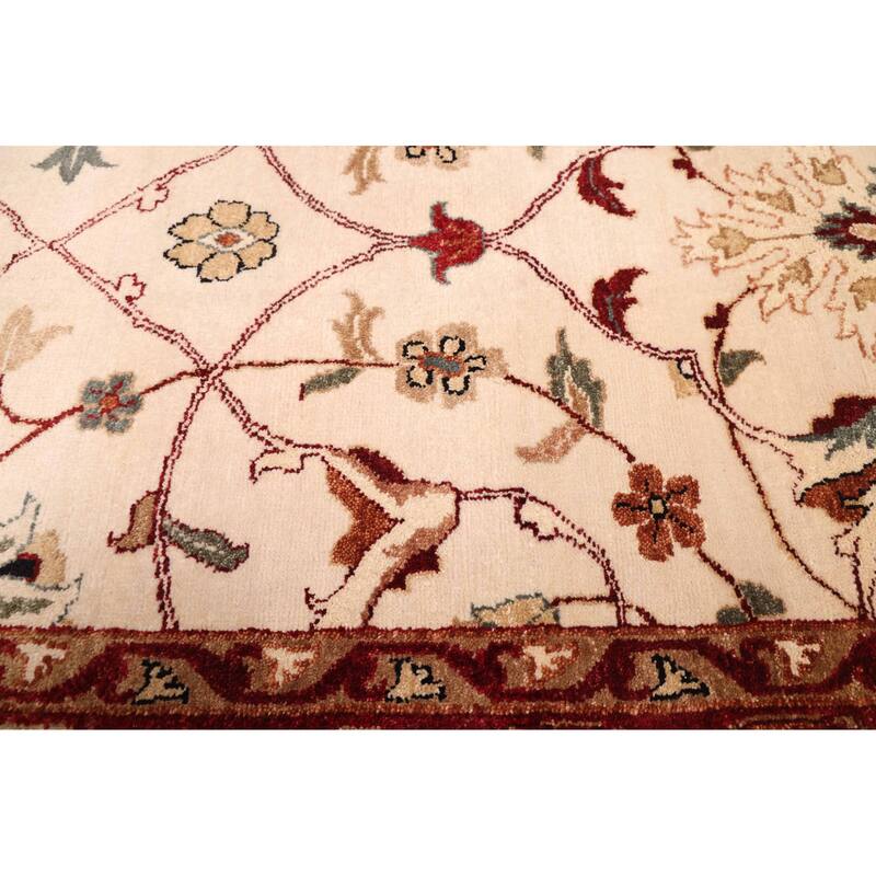 ECARPETGALLERY Hand-knotted Jamshidpour Cream Wool Rug - 7'11 x 9'9