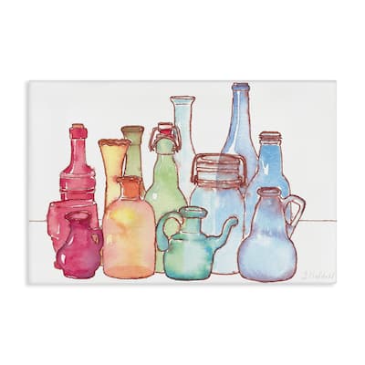 Stupell Colorful Vases Collection Canvas Wall Art Design By Stephanie Fielden