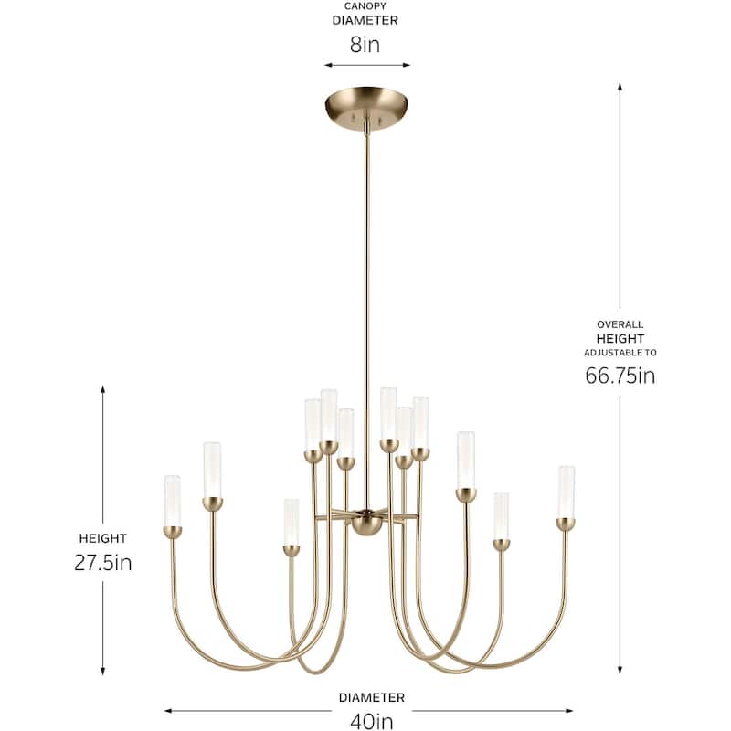 Kichler 52759LED Moraine 40" Wide LED Chandelier