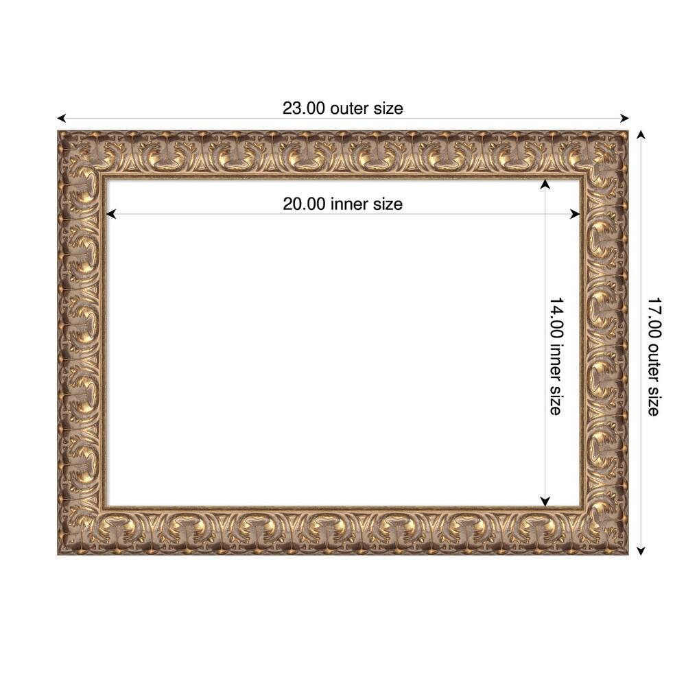 Amanti Art Florentine Gold Framed Dry Erase Magnetic Board