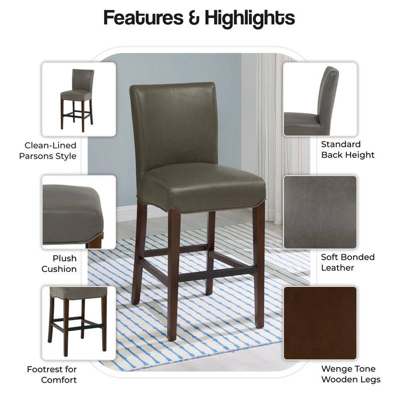 NPD Furniture Milton Bonded Leather Counter Stool