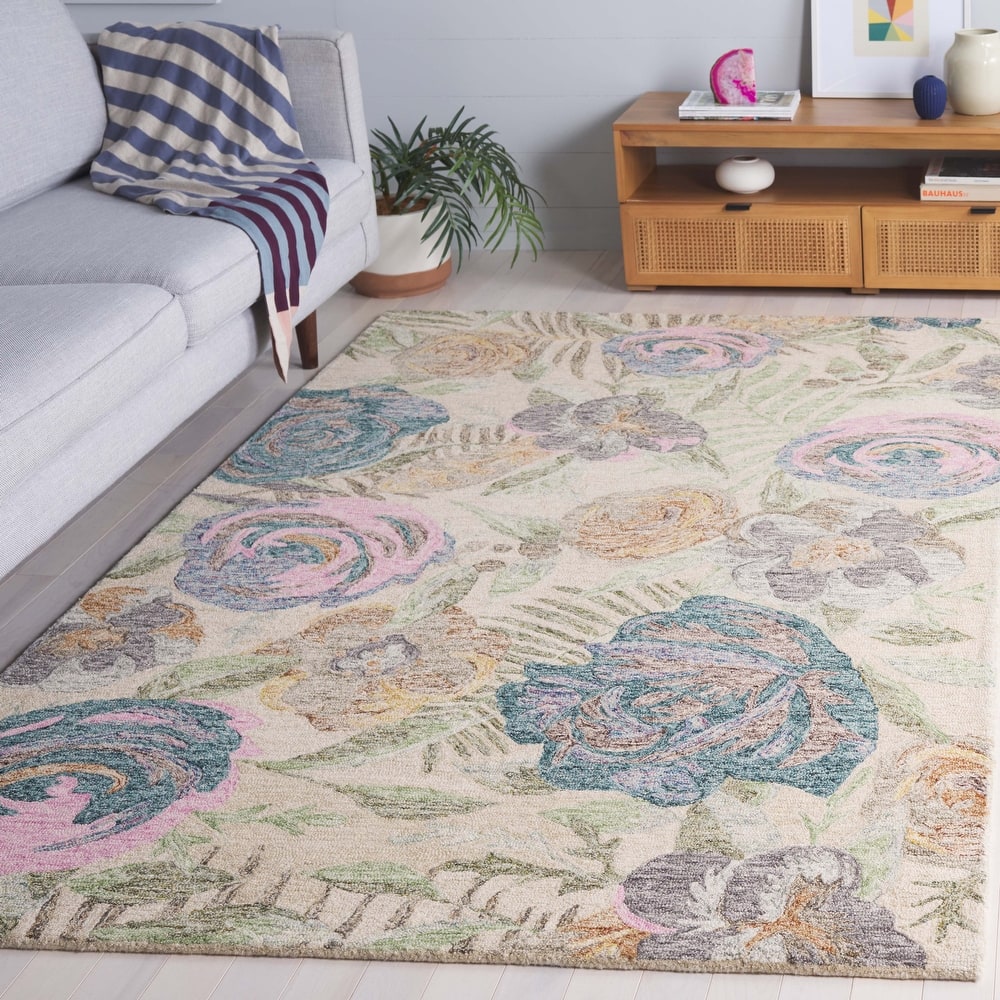 SAFAVIEH Handmade Blossom Lyuba Modern & Contemporary Wool Rug