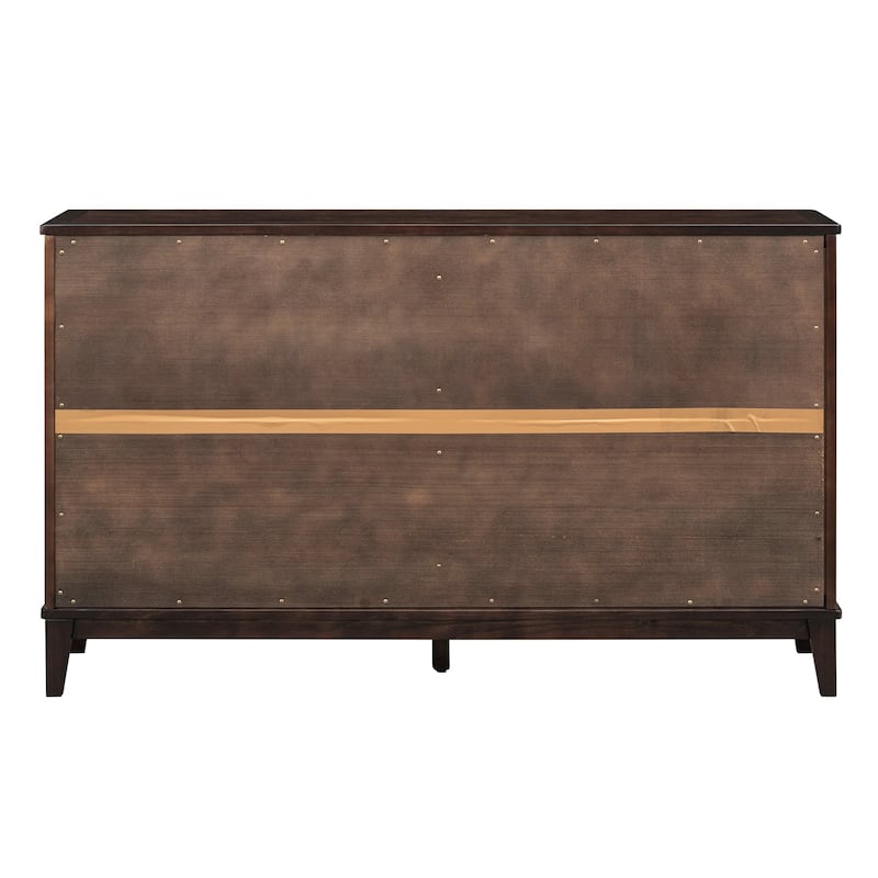 Sideboard with 4 Door Large Storage Buffet with Adjustable Shelves and Metal Handles