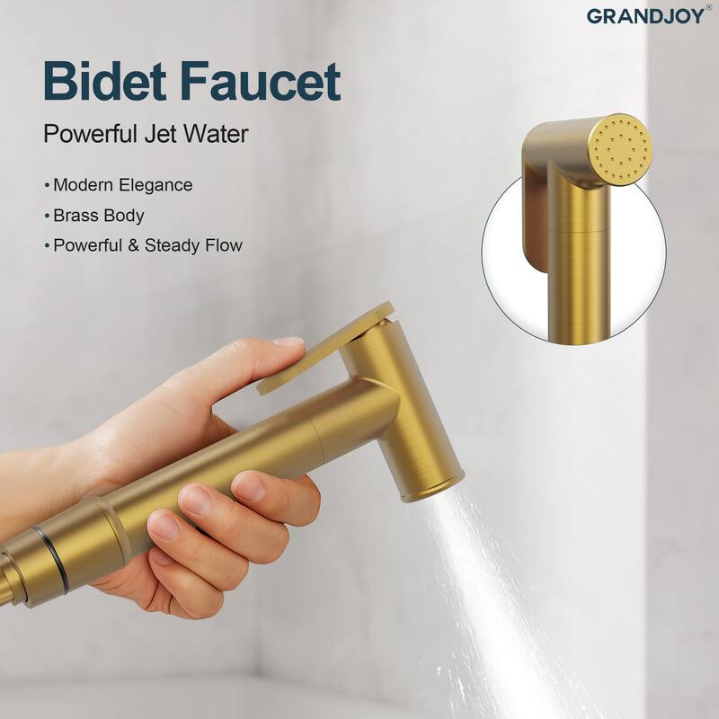 GRANDJOY Toilet Attachment for Personal Hygiene, Cloth Diaper Washer, Adjustable Water Pressure