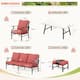 MAISON ARTS 6/7-Piece Patio Conversation Sets, Sofa Set with 2/4 x Single Chairs, 1 x 3-seater Sofa and Coffee Table/Ottomans