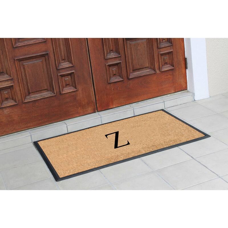 A1HC Rubber and Coir Molded Double Monogrammed Door Mat 30"x48"
