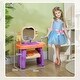 preview thumbnail 6 of 8, Kids Vanity Set, Toddler Makeup Table with Faucet, Mirror, LED Light, Music, 23 Accessories, Pretend Play Set