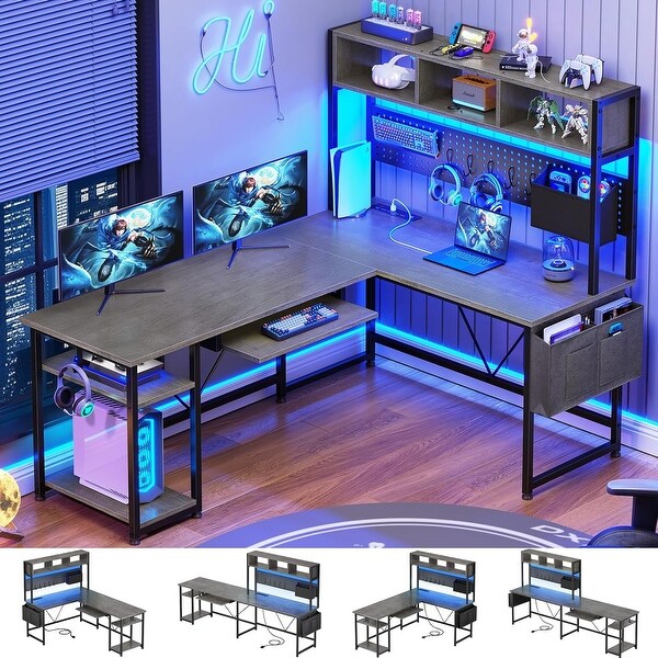 Computer Desk L Shaped Gaming Desk Corner Desk Pegboard