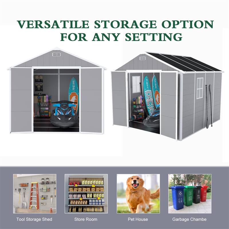 8×8ft High-Quality Resin Storage Shed