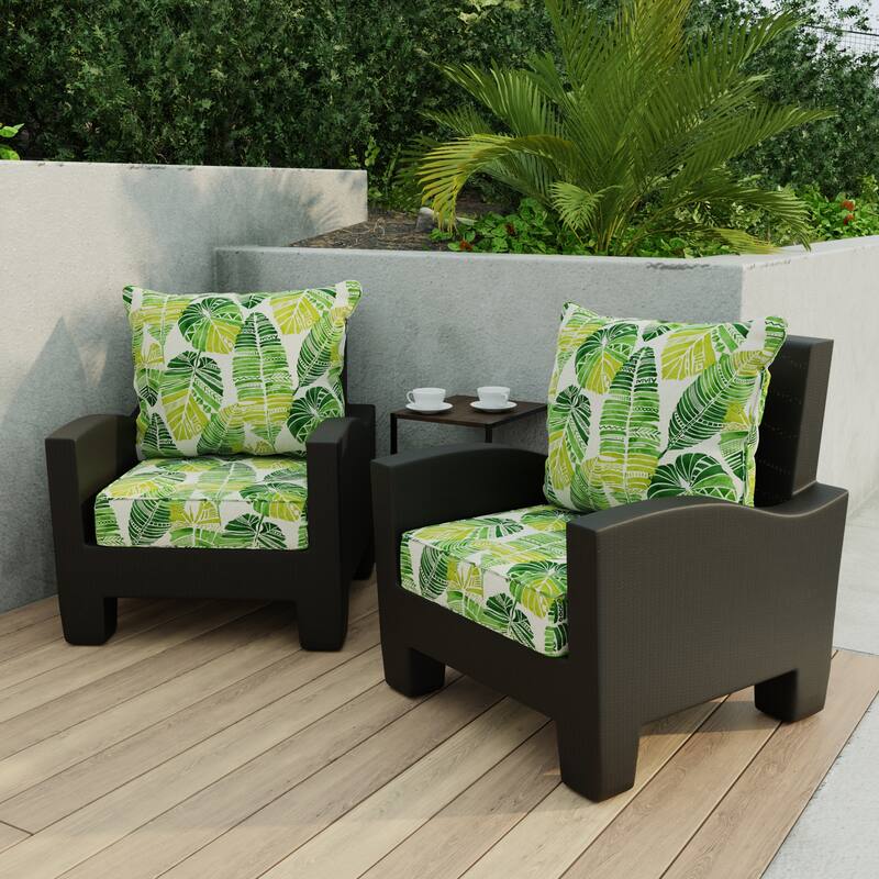 24" x 47" Outdoor Deep Seat Cushion Set with Welt - 46.5'' L x 24'' W x 6'' H