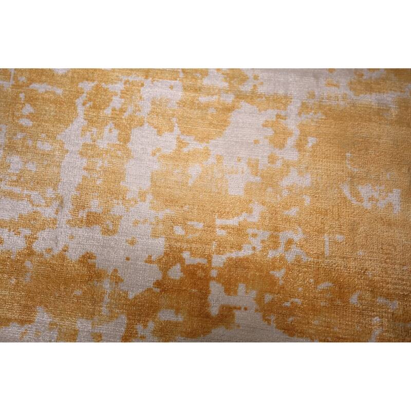 Colorful Abstract Indian Foyer Rug Handmade Wool Carpet - 2'7"x 4'5"