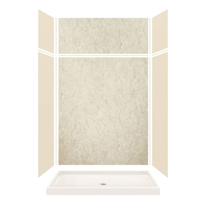 Transolid Expressions 60-in X 32-in X 96-in Glue to Wall Shower Kit - 32" x 60" x 96" - 32" x 60" x 96"