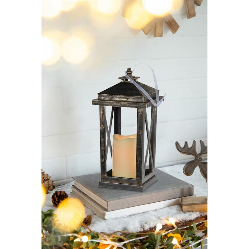 Set of 2 Lantern with Led Candle