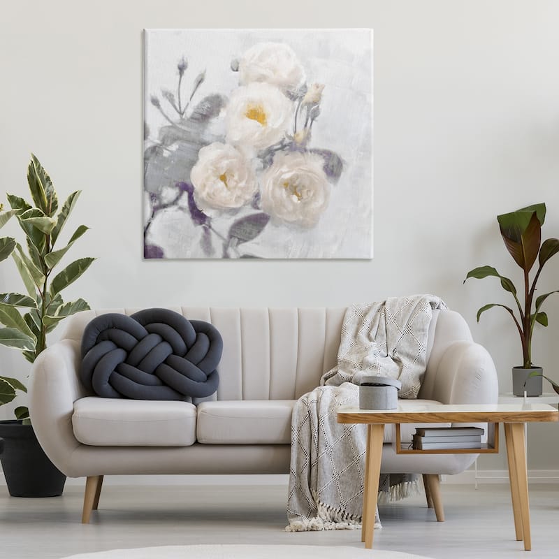 Stupell Bundle of White Blooms Canvas Wall Art Design By Emily Ford