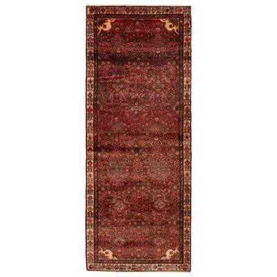 ECARPETGALLERY Hand-knotted Andelz Red Wool Rug - 3'3 x 9'3