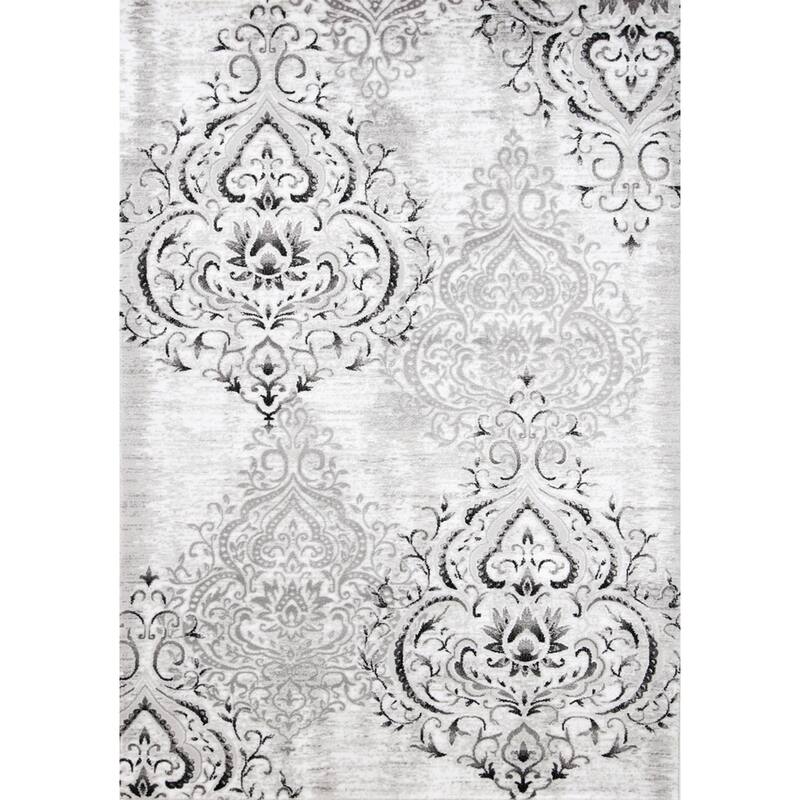 Perry Collection - Venetian Silver Damask Rug